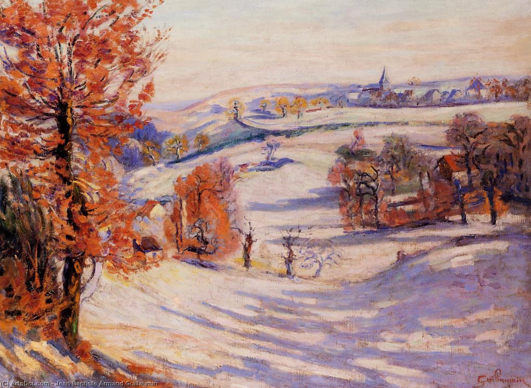 Snow At Crozant — Фердинанд Гуилламин