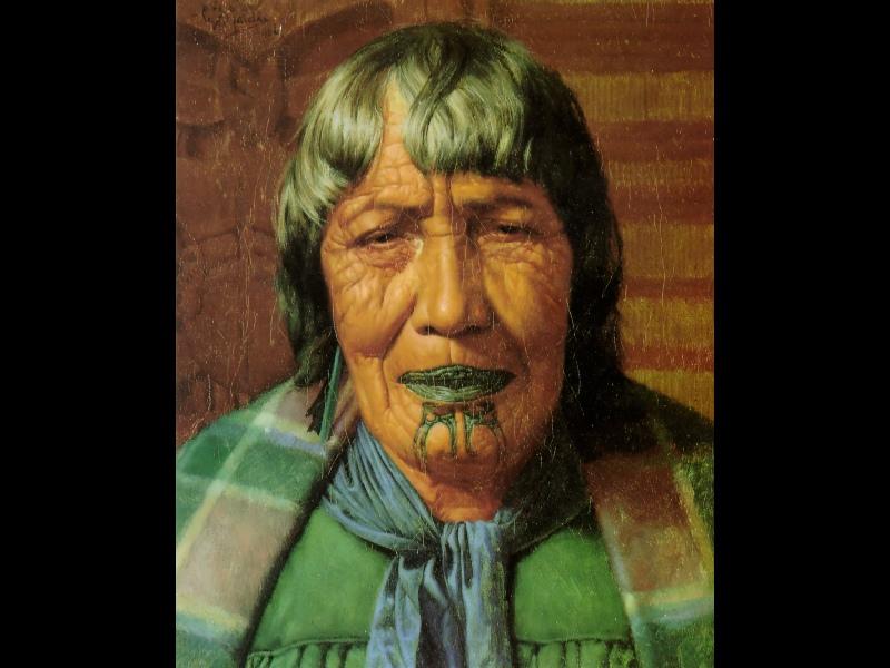 Te Aitu Te Irikau. An Arawa Chieftainess — Charles Frederick Goldie