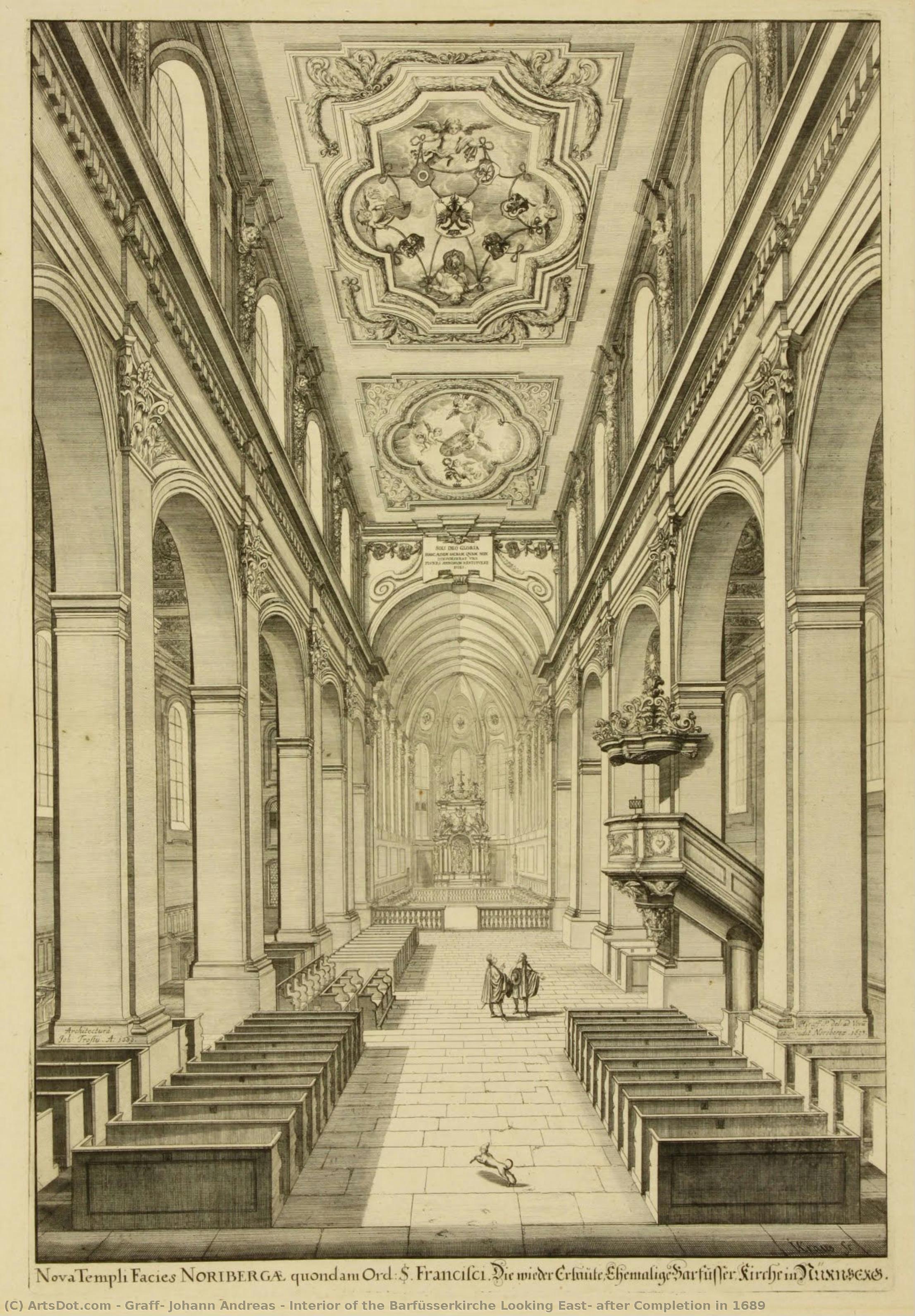 Interior Of The Barfüsserkirche Looking East, After Completion In 1689 — Johann Andreas Graff