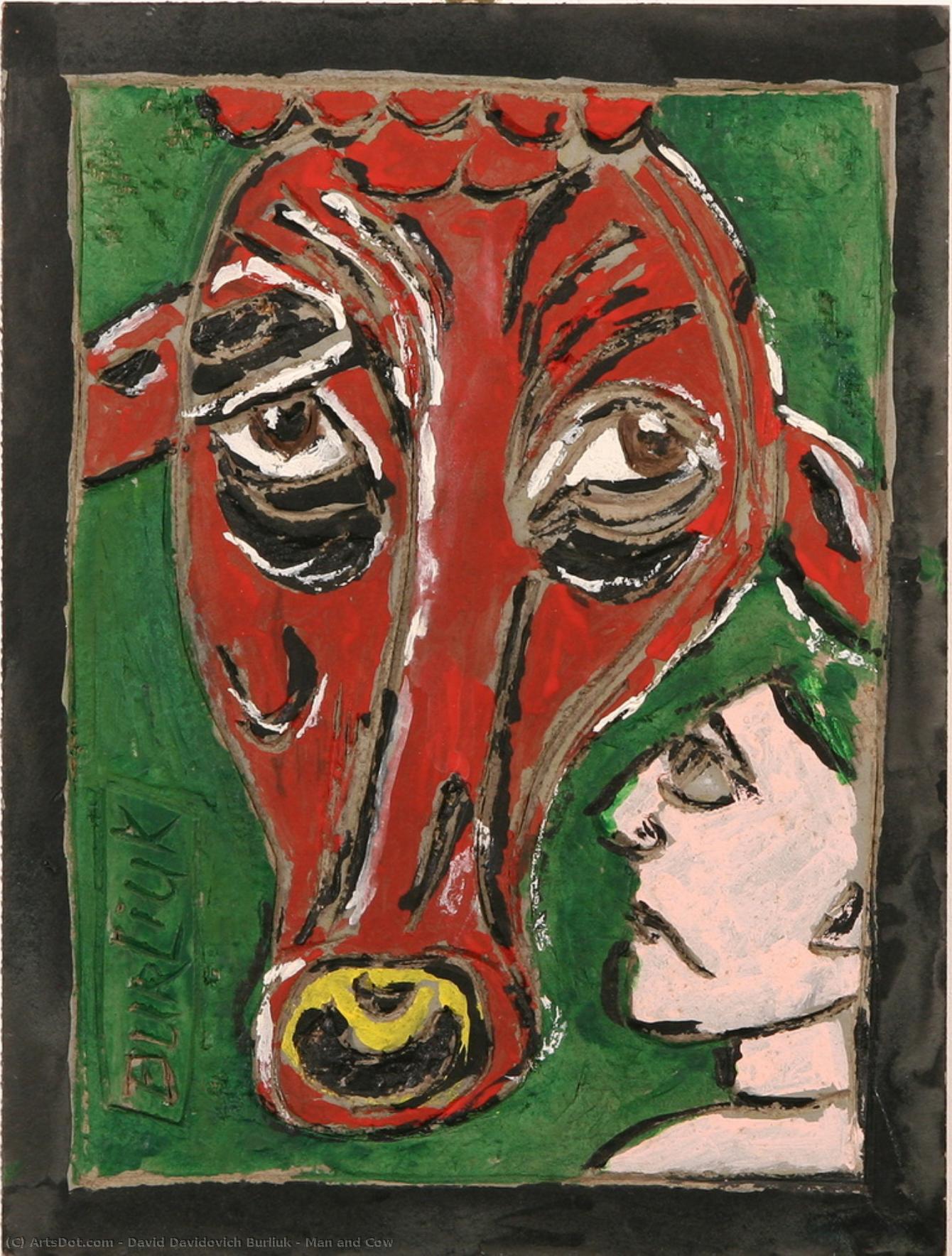 Man And Cow — Давид Бурлюк