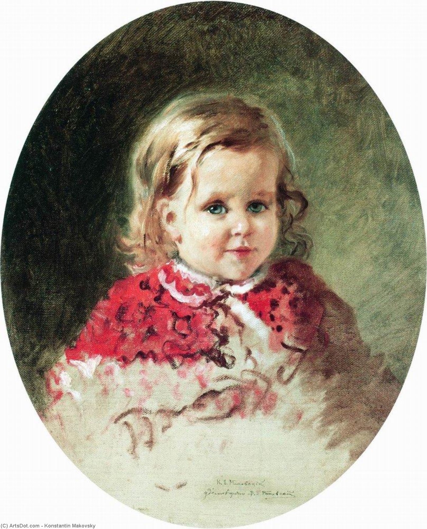 Portrait Of The Girl Zhenia — Konstantin Yegorovich Makovsky
