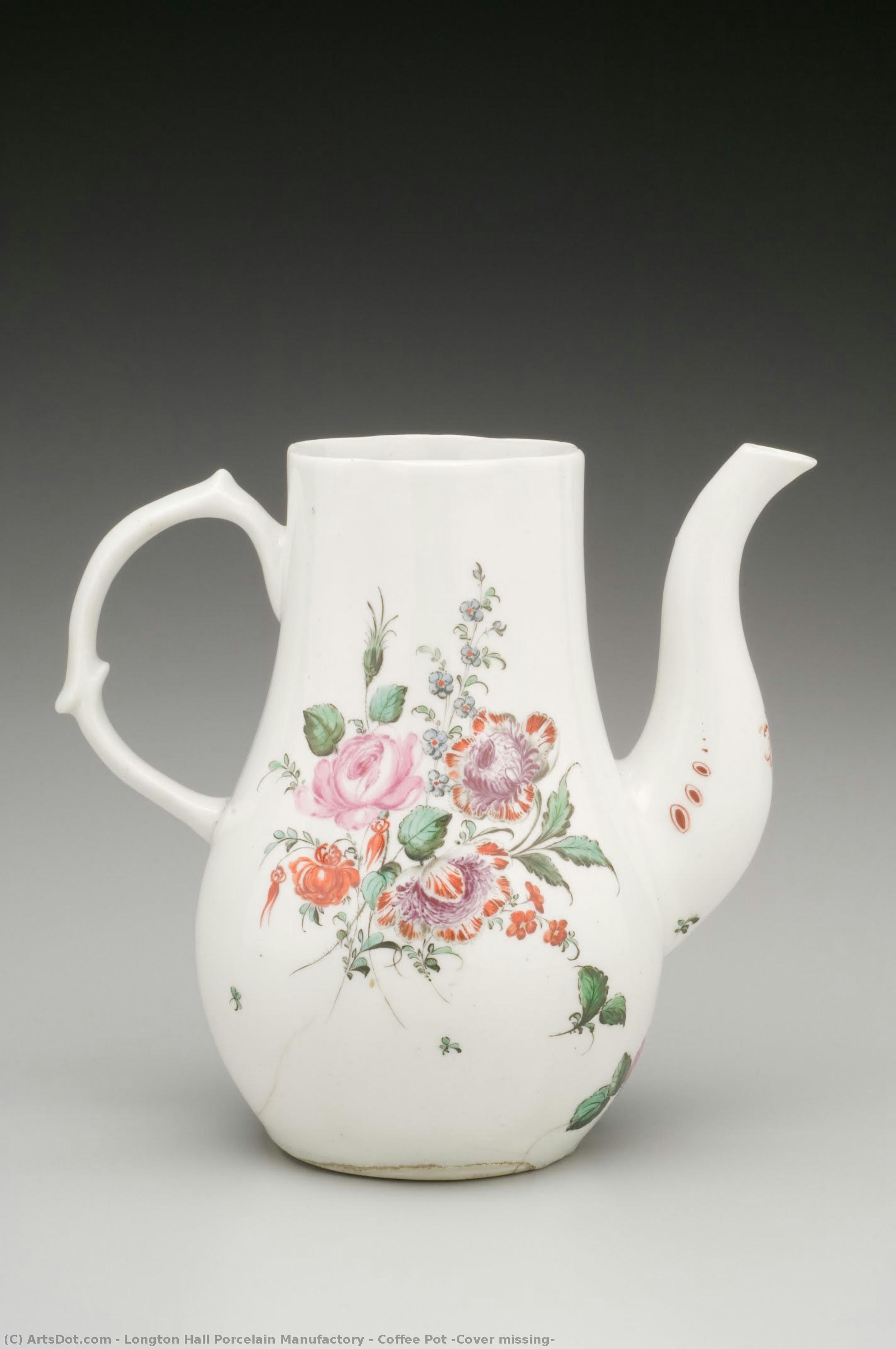 Coffee Pot (cover Missing) — Longton Hall Porcelain Manufactory