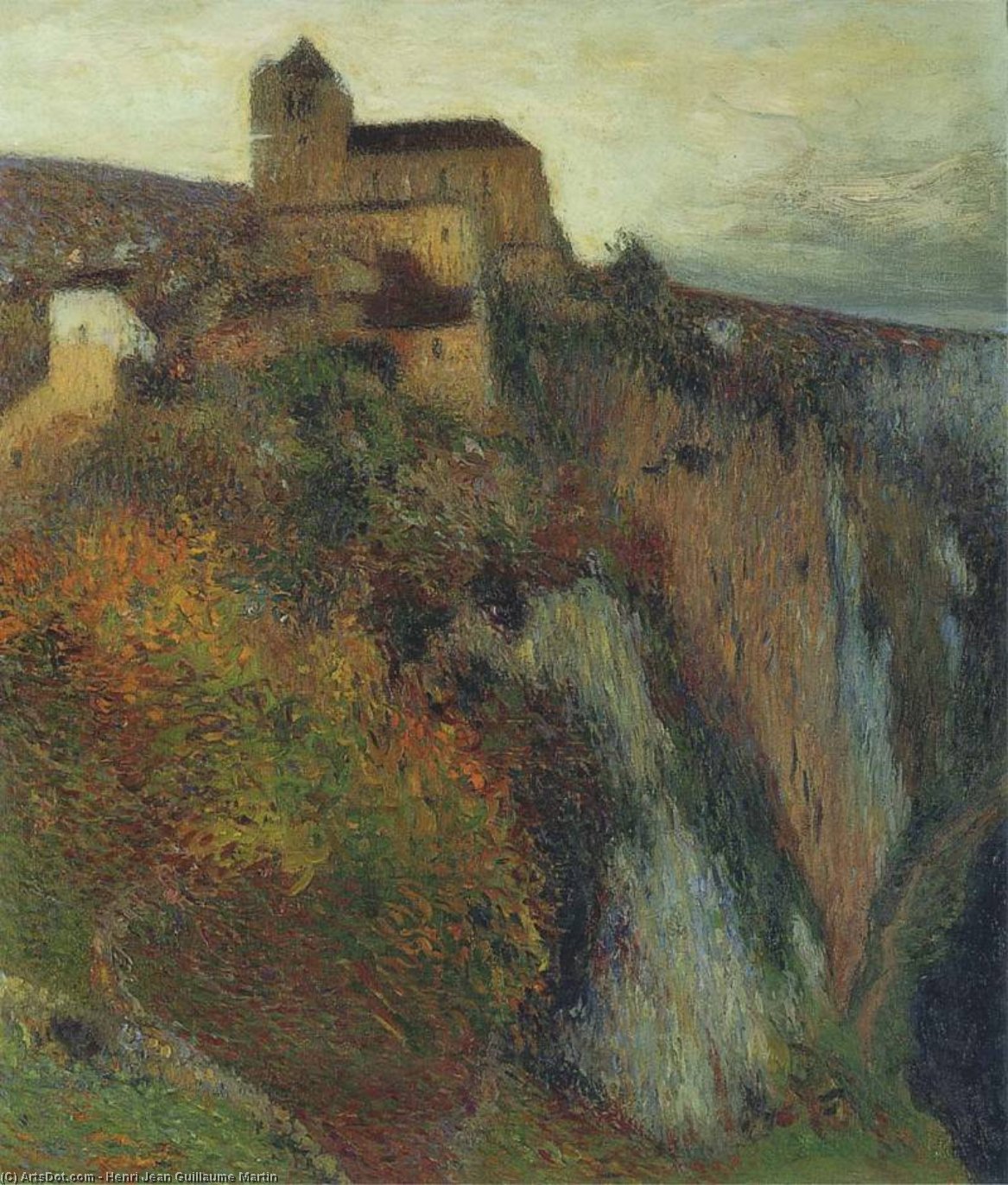 Saint Cirq Lapopie In Evening — Henri Jean Guillaume Martin