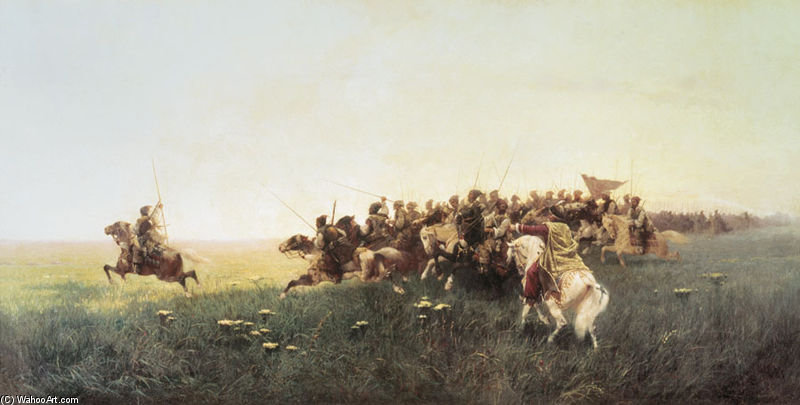 An Attack Of Zaporozhian Cossacks In The Steppe — François Flameng