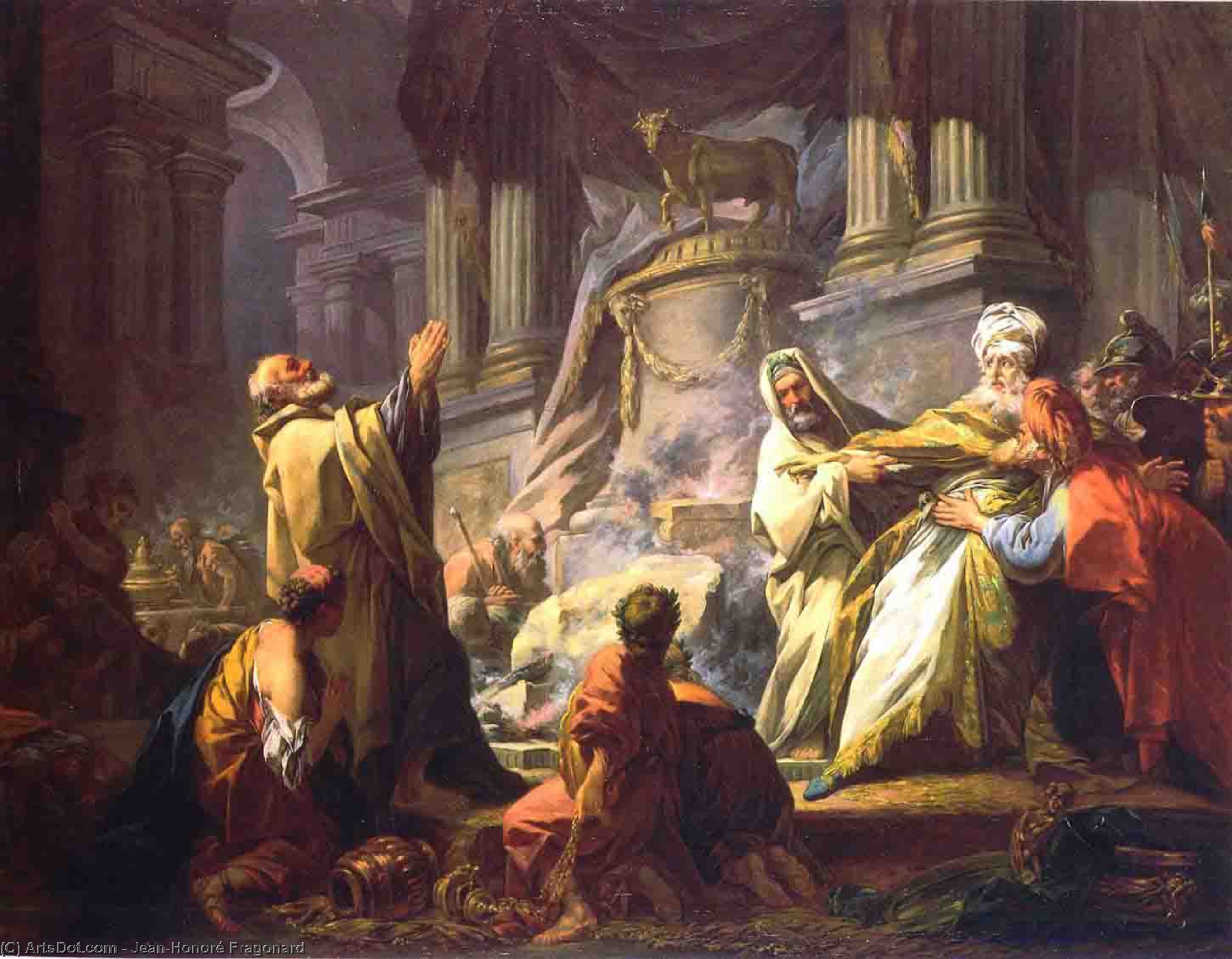 Jeroboam Sacrificing To The Idols — Jean-honoré Fragonard