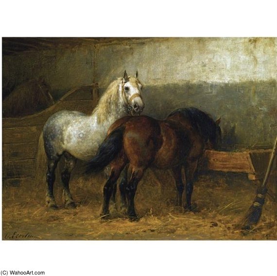 Horses In Stable — Oto Erelman