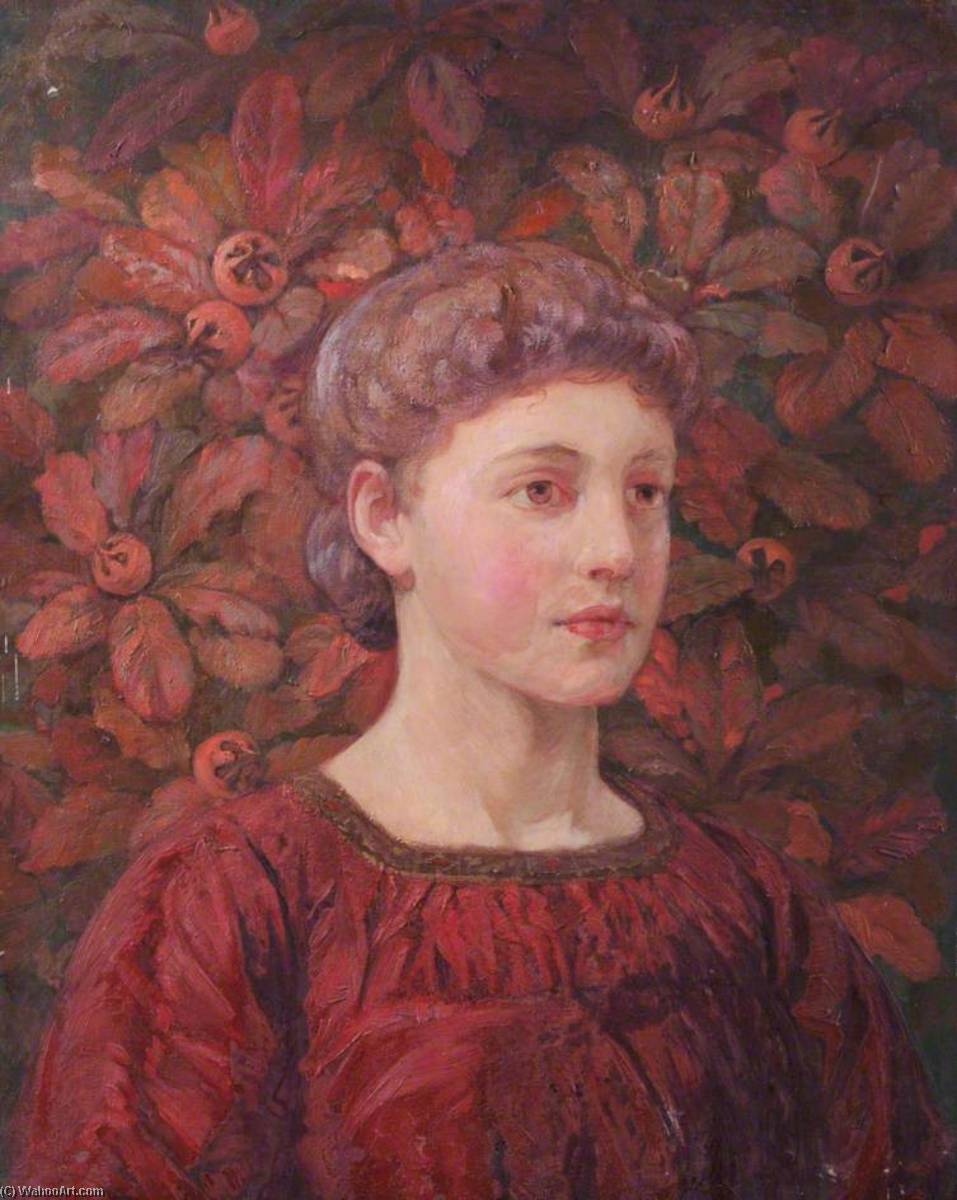 Portrait Of A Young Girl With Medlars — William Herbert Allen