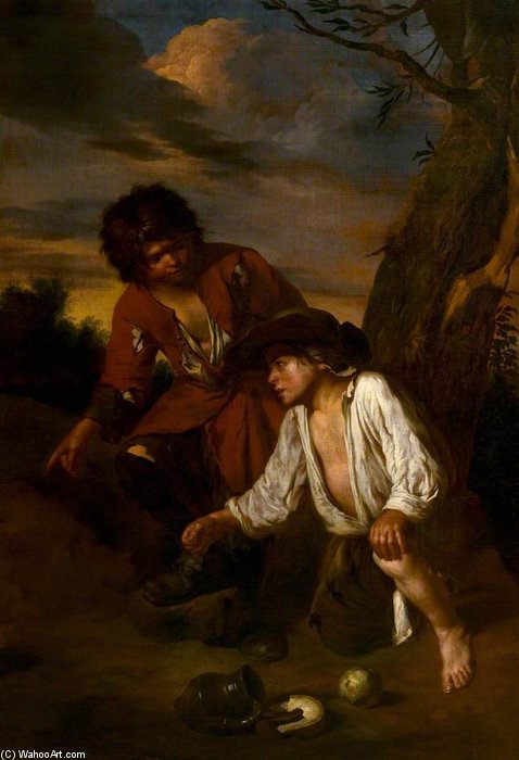Two Boys Playing Pitch-and-toss — Pedro Núñez De Villavicencio