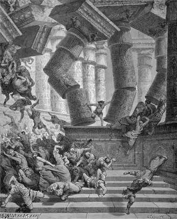 The Death Of Samson, Engraved By Labbante — Paul Gustave Doré