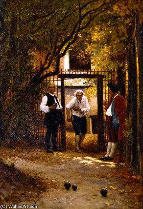 Playing Boules — Etienne Prosper Berne Bellecour