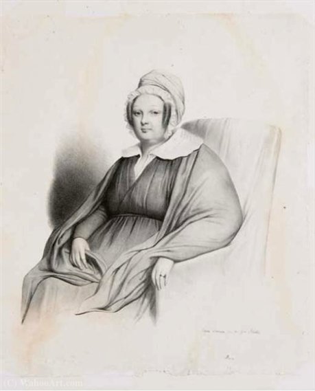 Portrait De Laure Deveria, Soeur De L'artiste — Achille Jacques Jean Marie Devéria