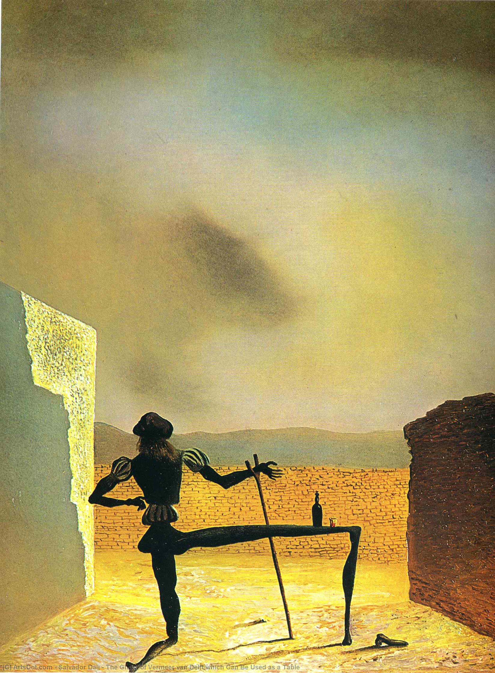 Das Geist Von Vermeer Van Delft, Der Als Tisch Verwendet Werden Kann — Salvador Dalí