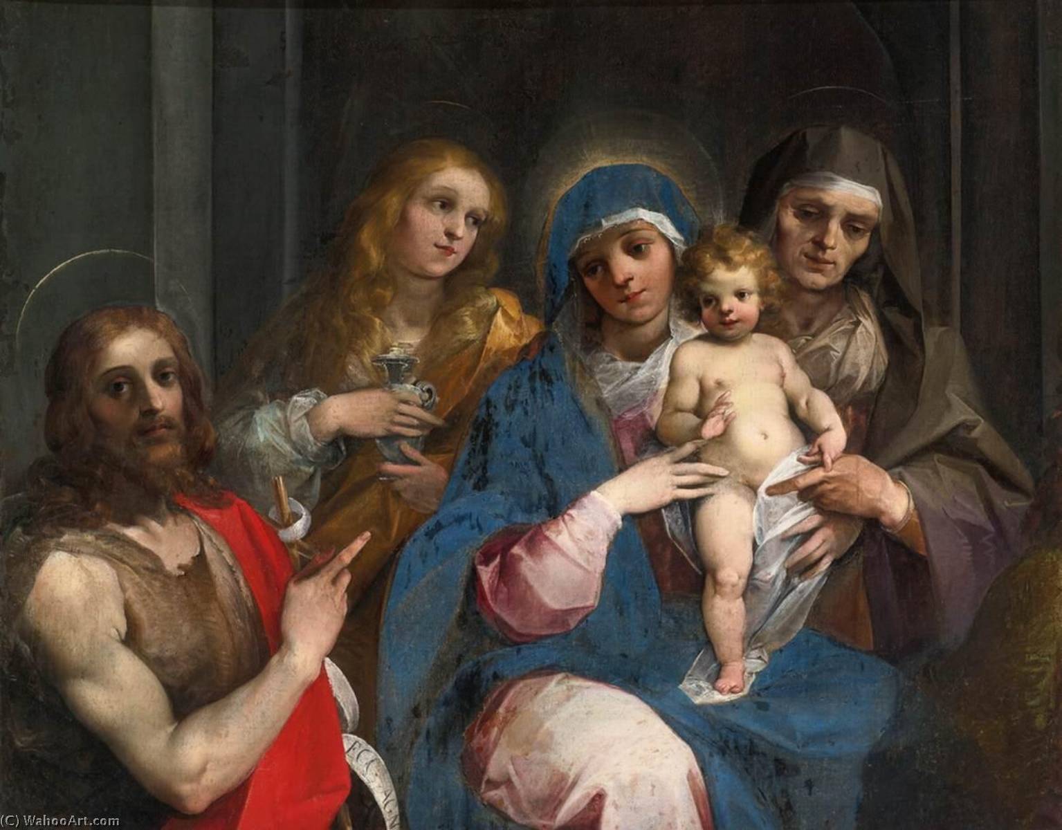 Madonna And Child With Sts John The Baptist, Mary Magdalen And Anne — Guiseppe Cesari Dit Le Cavalier D'arpin