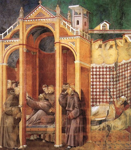 Legend Of St Francis - [21] - Apparition To Fra Agostino And To Bishop Guido Of Arezzo — Giotto Di Bondone