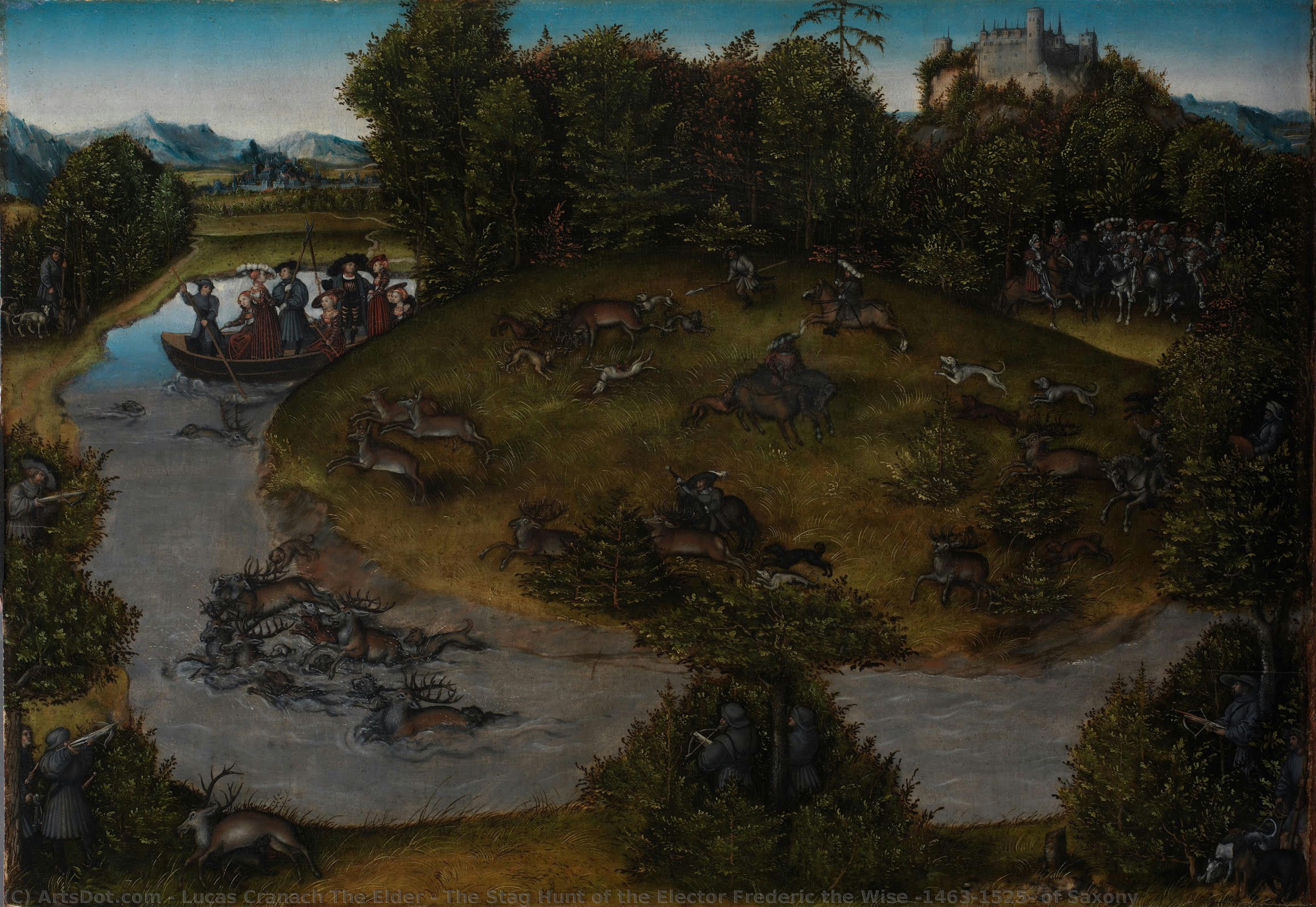 Die Hirschjagd Des Kurfürsten Friedrich Der Weise (1463-1525) Von Sachsen — Lucas Cranach Der Ältere