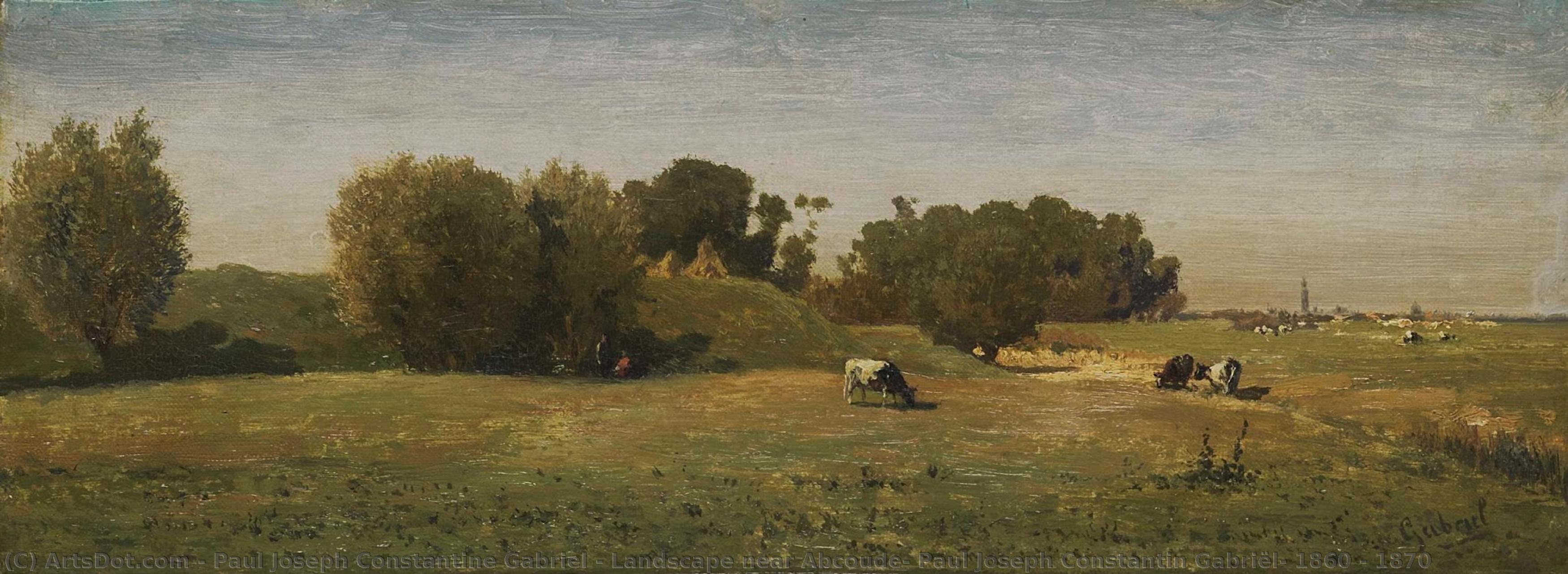 Landscape Near Abcoude, Paul Joseph Constantin Gabriël, 1860 - 1870 — Paul Joseph Constantine Gabriel