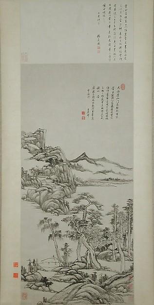 清 王原祁 倣黃公望高克恭山水圖 軸 Landscape In The Styles Of Huang Gongwang And Gao Kegong — Wang Yuanqi