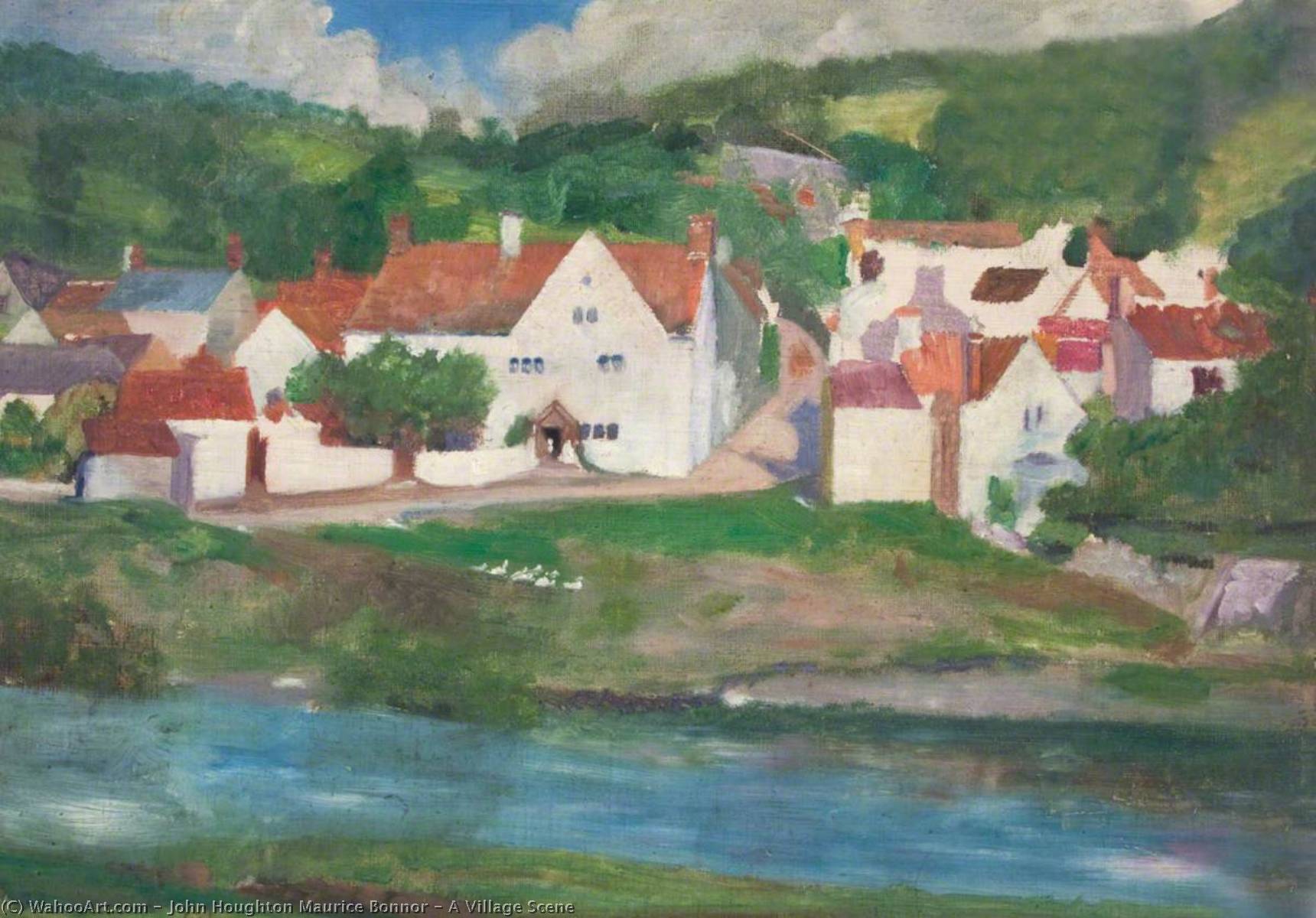 A Village Scene — John Houghton Maurice Bonnor