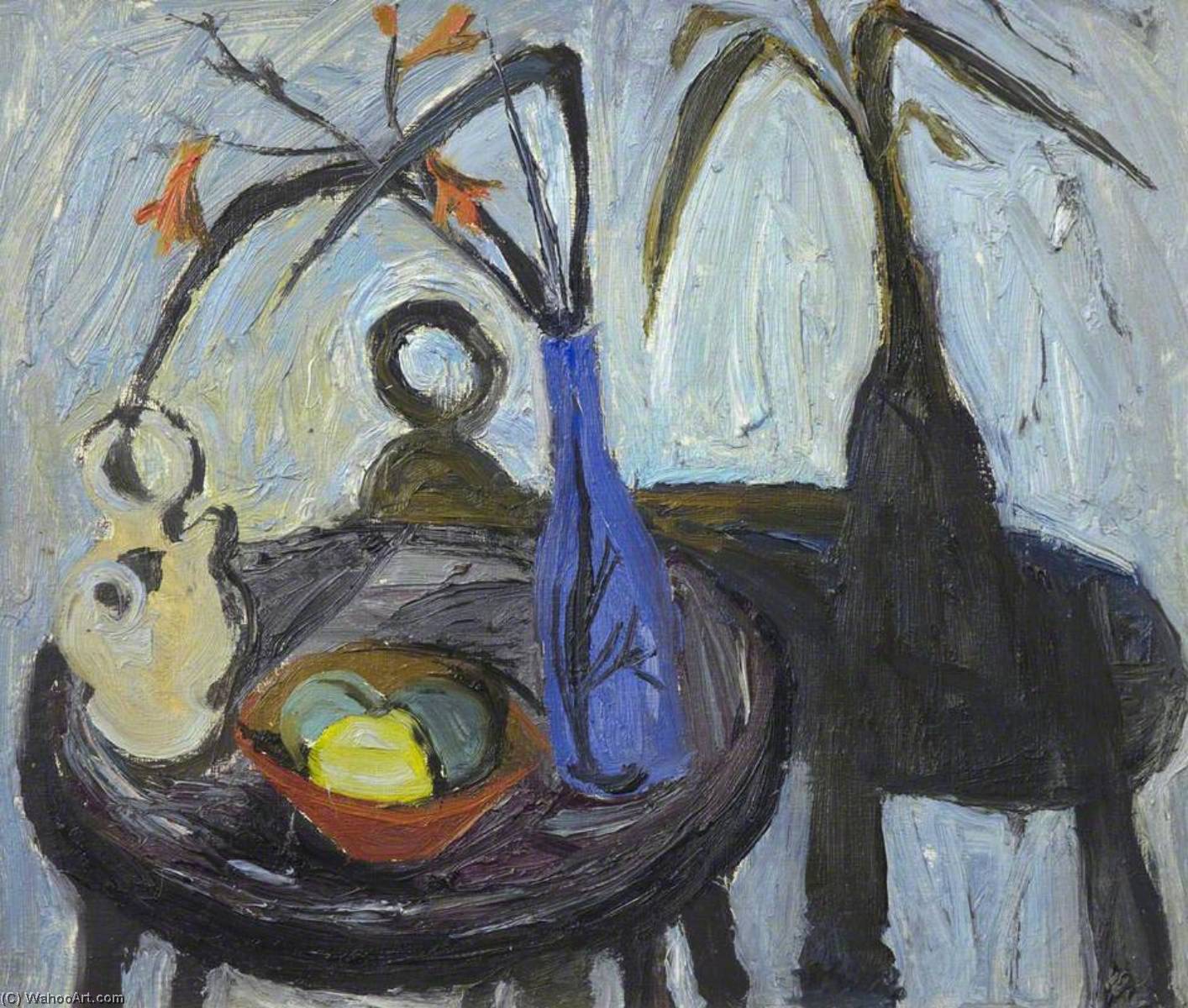 Still Life With A Blue Vase — Sir William George Gillies