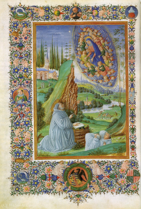 Vision Of Saint Bernard In Sermones In Cantica Canticorum Of Saint Bernard And Gilberto Hoyland — Francesco Di Antonio Del Chierico