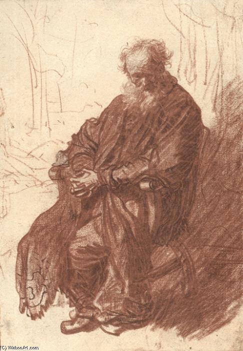 Alte Mann Im Sessel, Vollständigung — Rembrandt Van Rijn