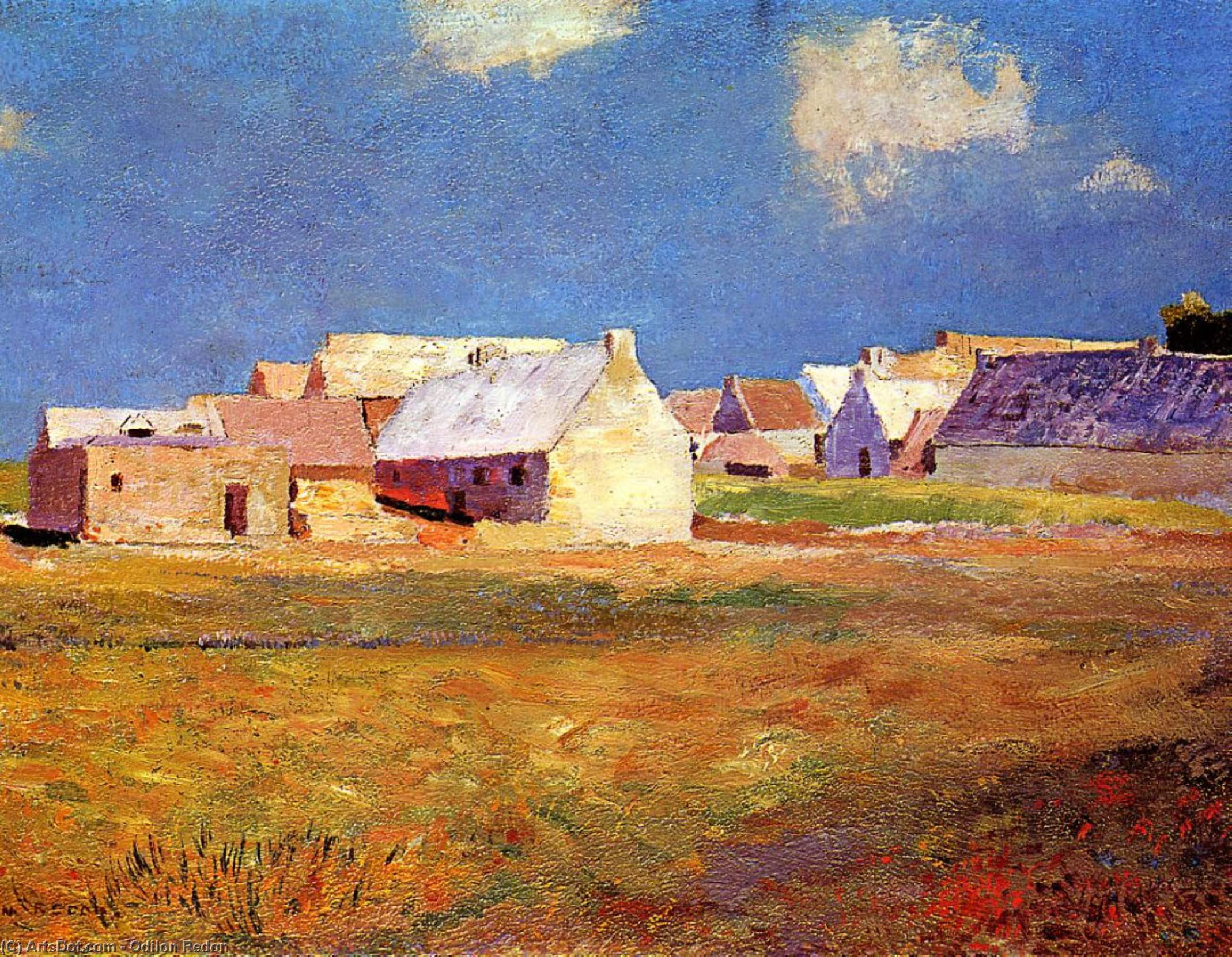 Breton Village — Одилон Редон