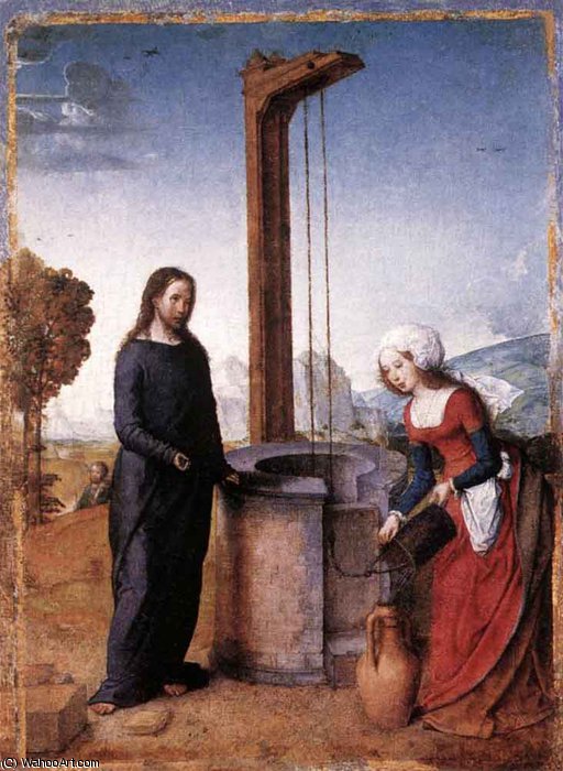 Chrsit And The Woman Of Samaria — Juan De Flandes