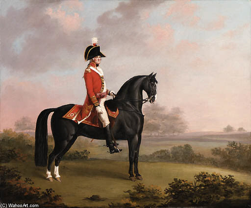 An Officer Of The First Guard On Horseback In A Wooded Landscape — Henry Bernard Chalon