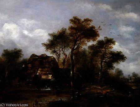 Overshot Mill With Man Fishing — Richard Hilder