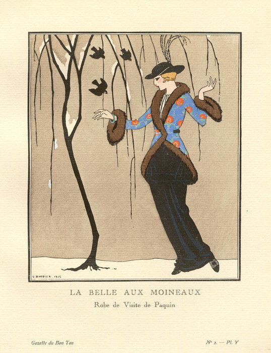 La Belle Aux Moineaux — Georges Barbier