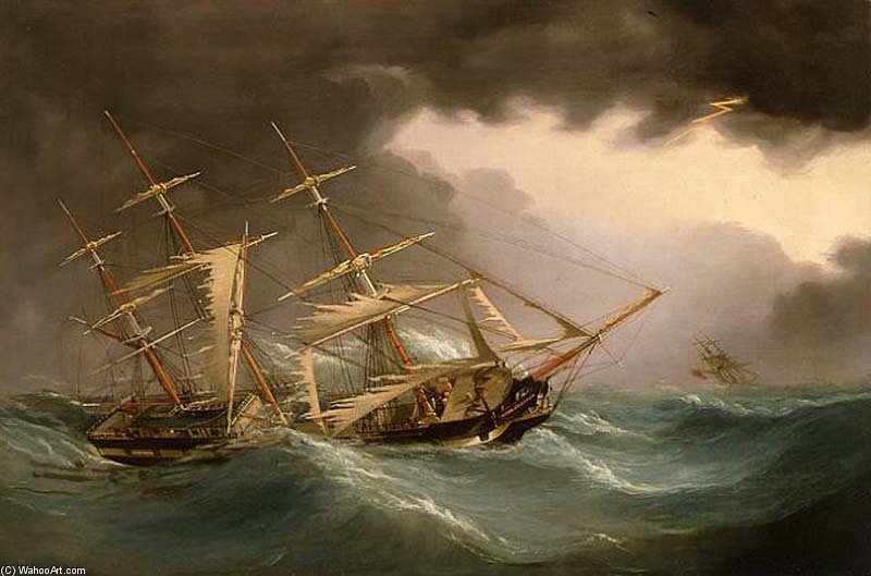 Lord Ashburton Being Driven By The Gale — Joseph Heard