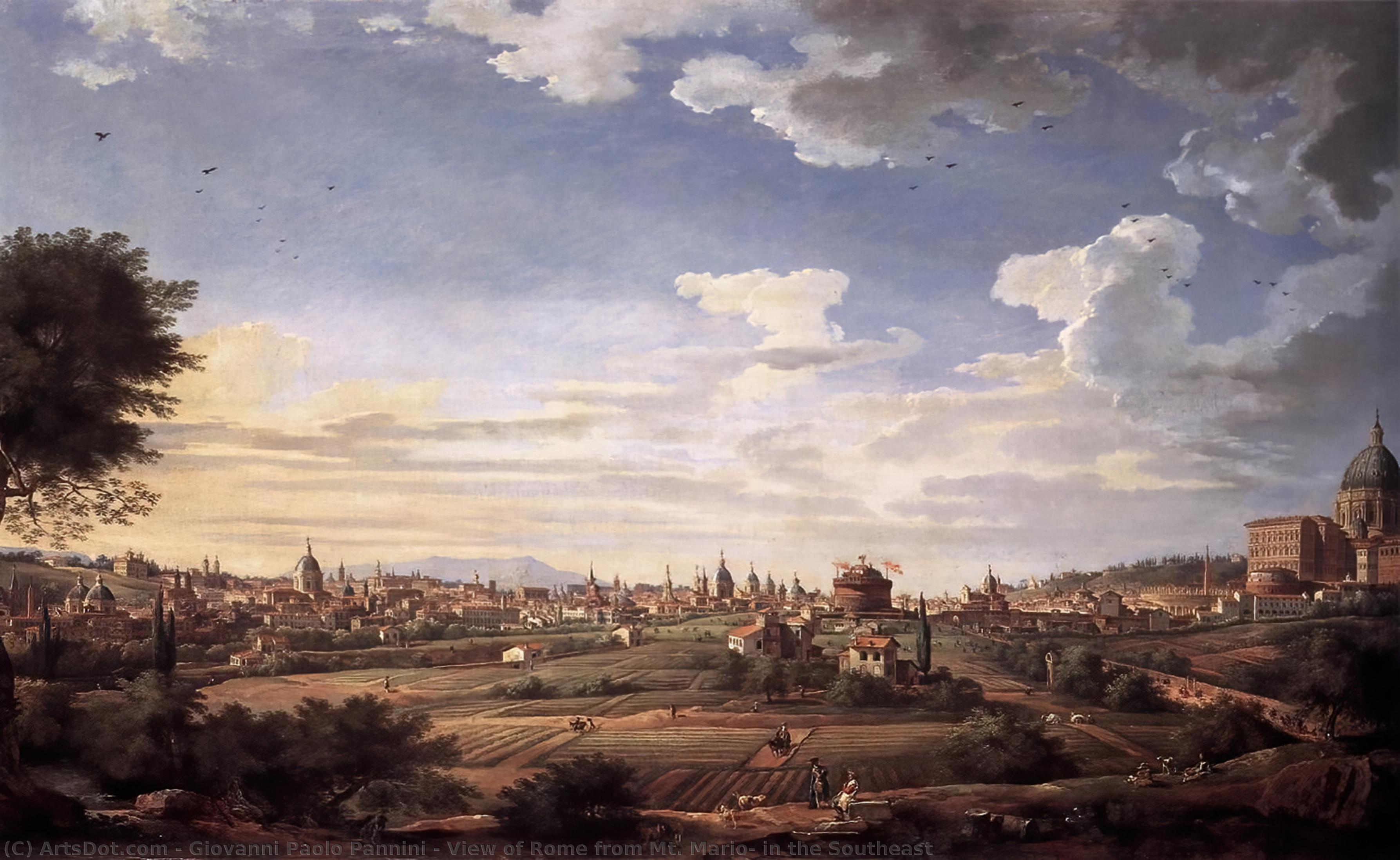 Blick Auf Rom Vom Monte Mario, Im Südosten — Giovanni Paolo Pannini