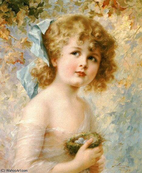 Girl Holding A Nest — Emile Vernon