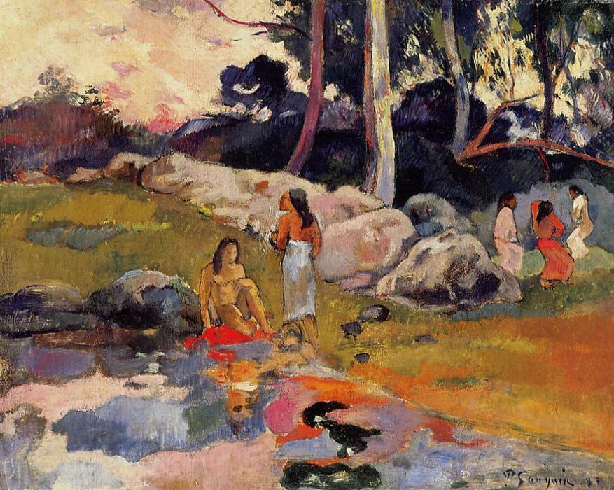 Frau Am Flussufer — Eugène Henri Paul Gauguin