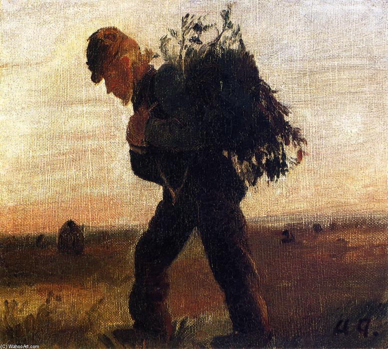 Per Bollerhus Walking With His Bundle Of Sticks — Anna Kirstine Ancher