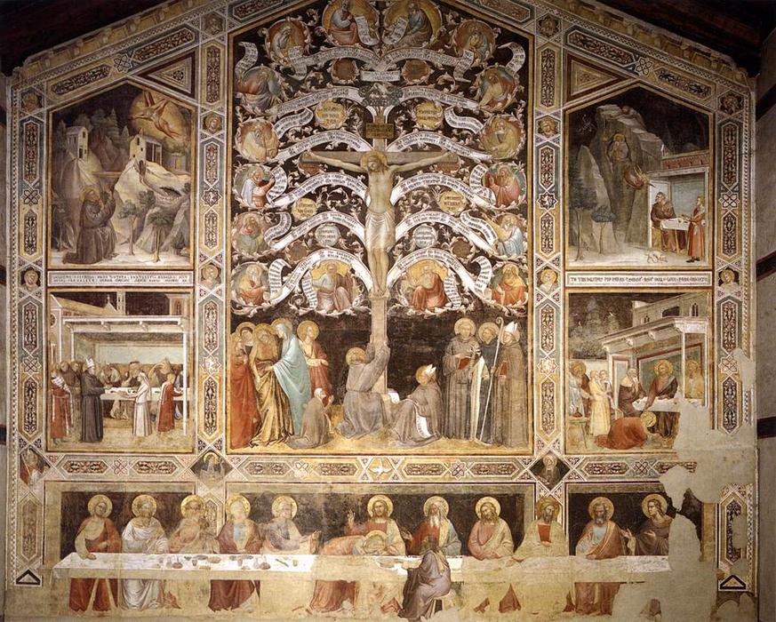 Last Supper, Tree Of Life And Four Miracle Scenes — Taddeo Gaddi