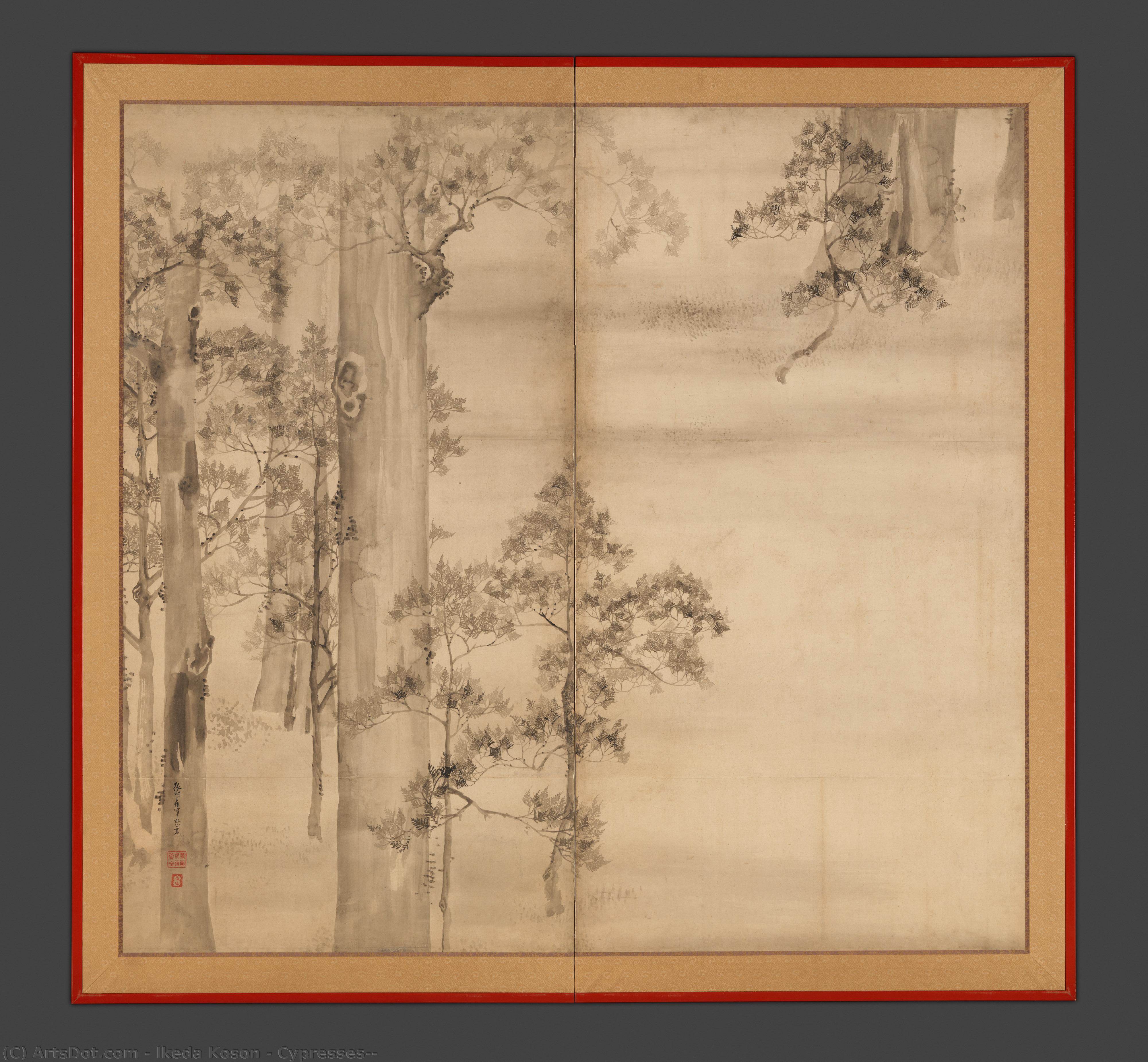 Cypresses — Ikeda Koson