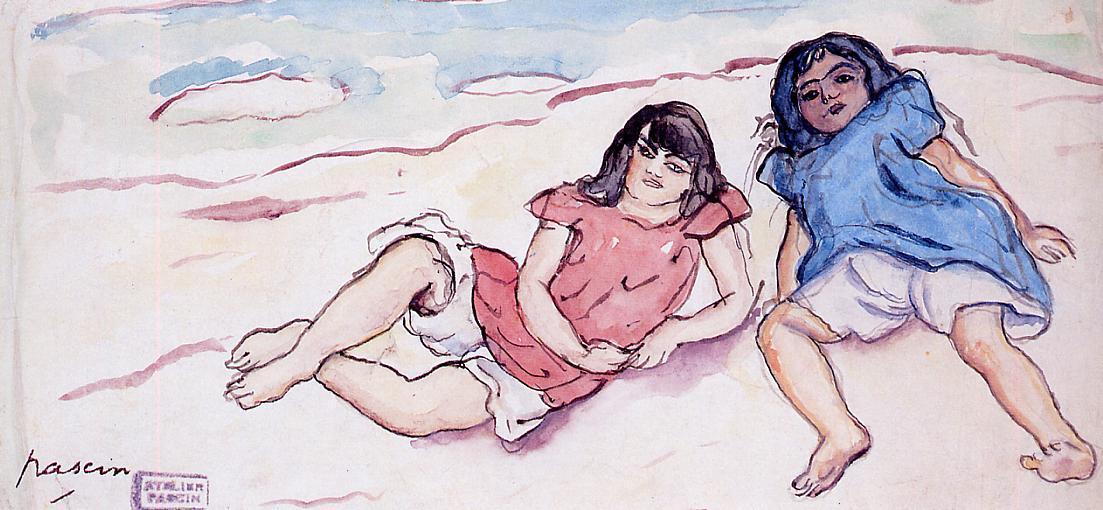 Two Small Girls — Julius Mordecai Pincas