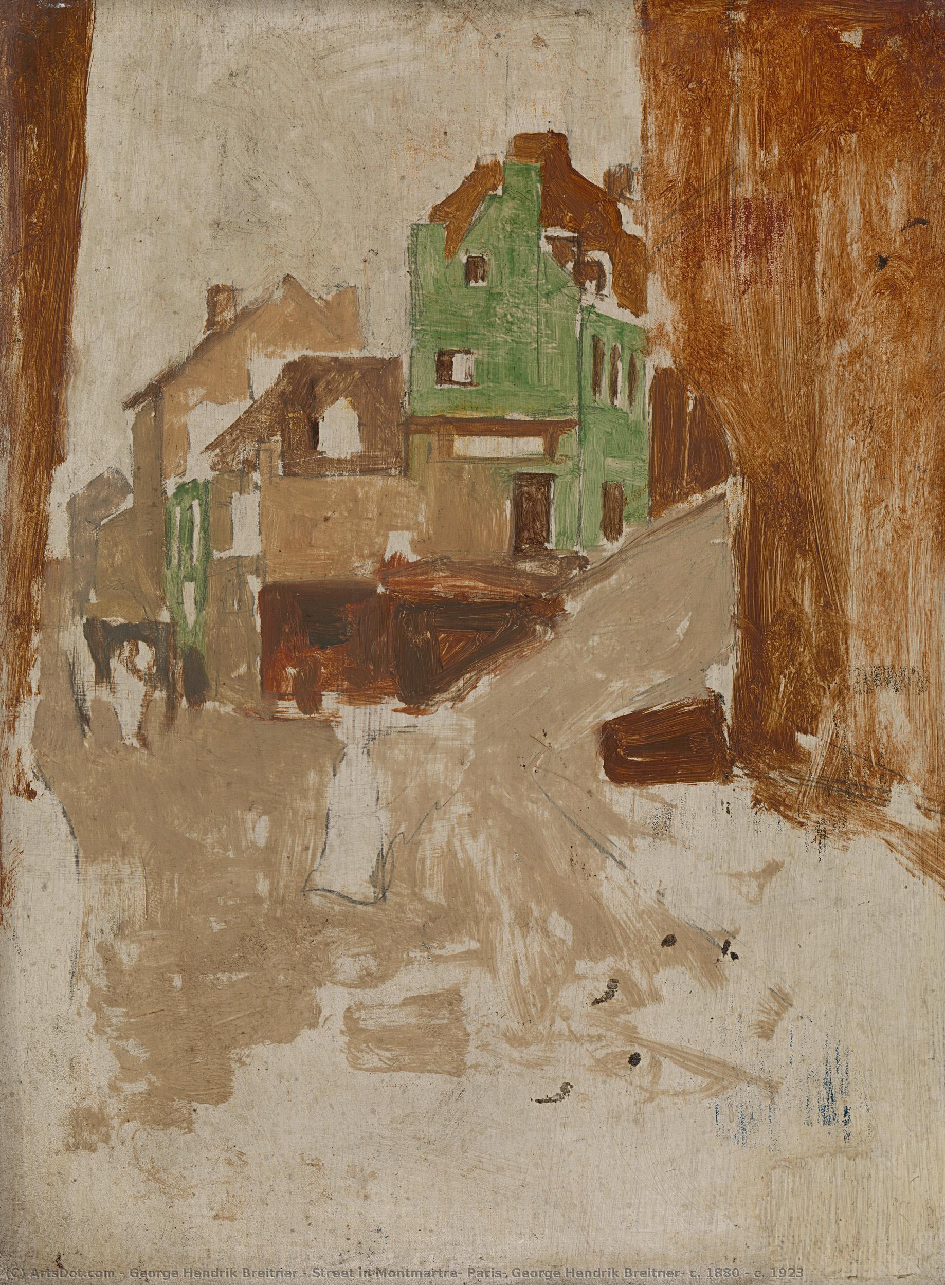 Street In Montmartre, Paris, George Hendrik Breitner, C. 1880 - C. 1923 — George Hendrik Breitner