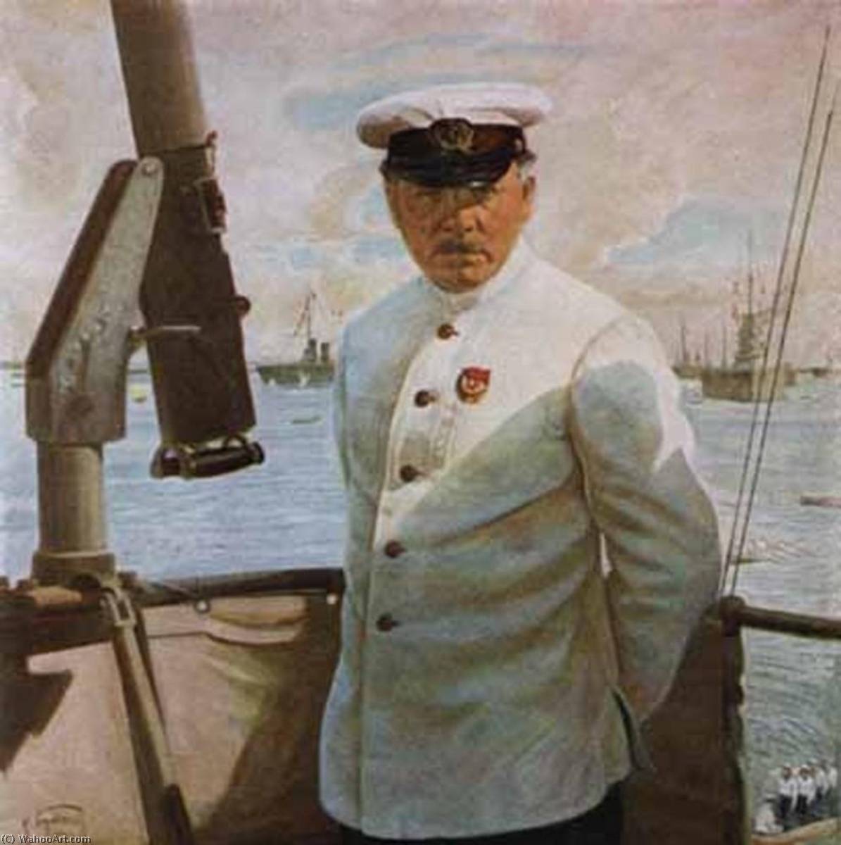 Kliment Voroshilov On Board The Marat Battleship — Isaak Brodsky
