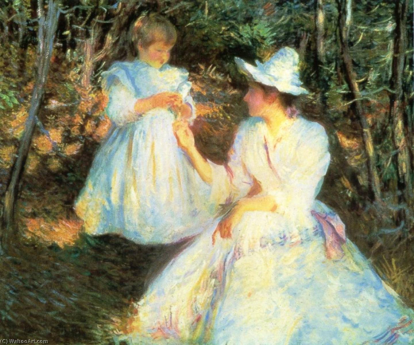 Mother And Child In Pine Woods — Edmund Charles Tarbell