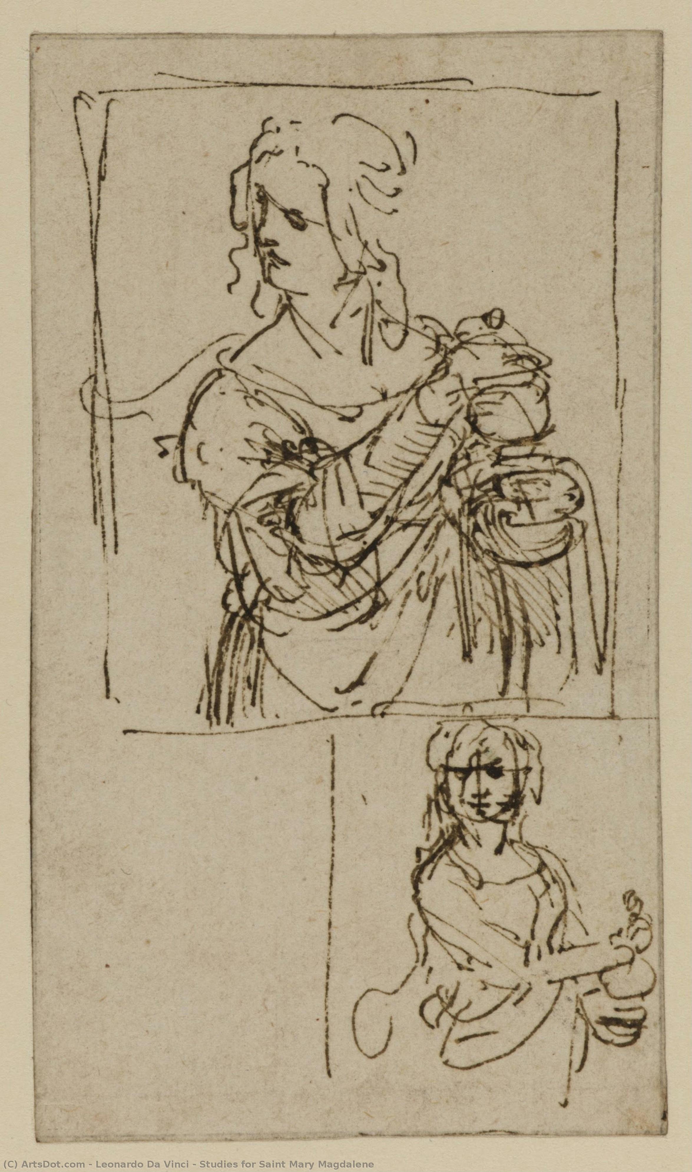 Studies For Saint Mary Magdalene — Леонардо Да Винчи