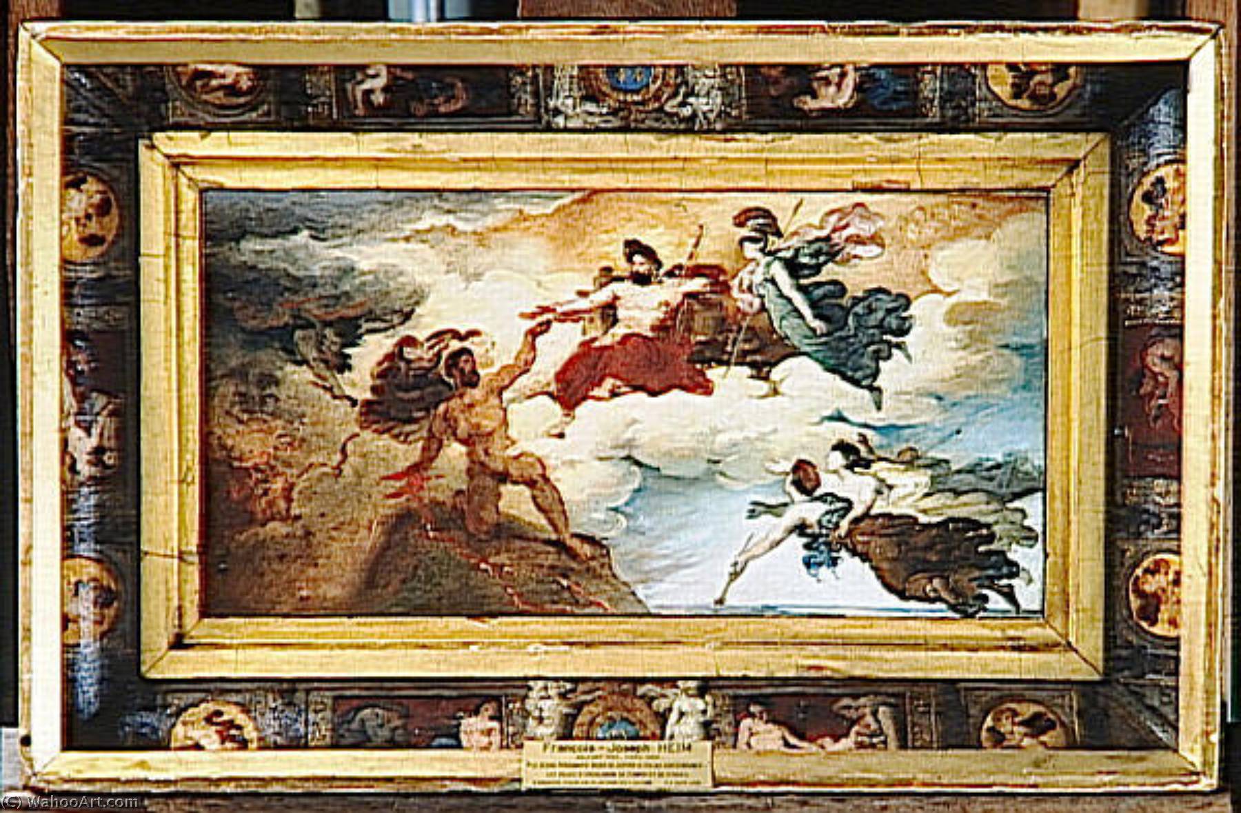 Le Vesuve Personnifie Recoit De Jupiter Le Feu Qui Doit Consumer Herculanum, Pompei Et Stabies — フランソワ・ジョゼフ・エーム