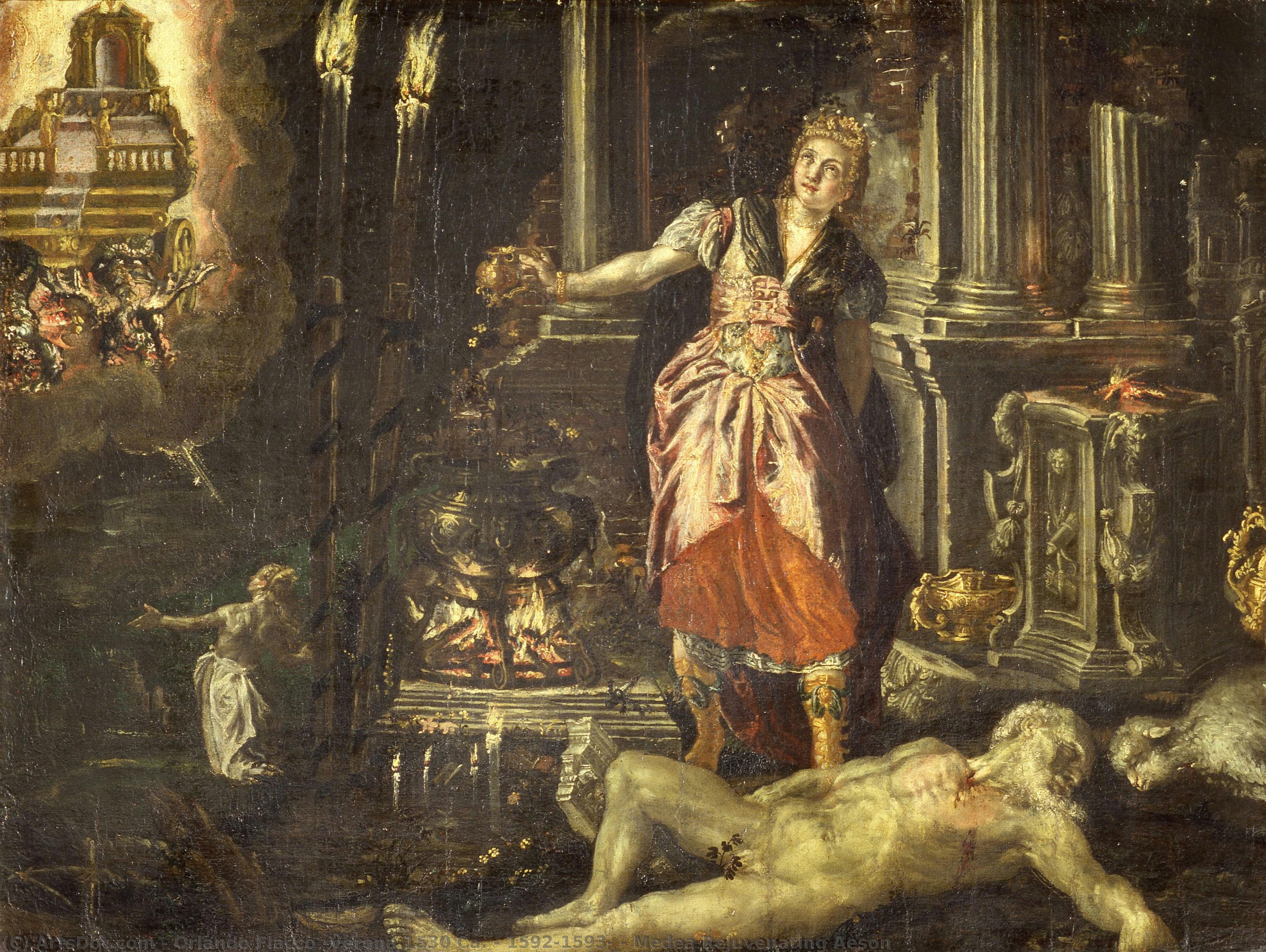 Medea Rejuvenating Aeson — Orlando Flacco (verona 1530 Ca. - 1592/1593)