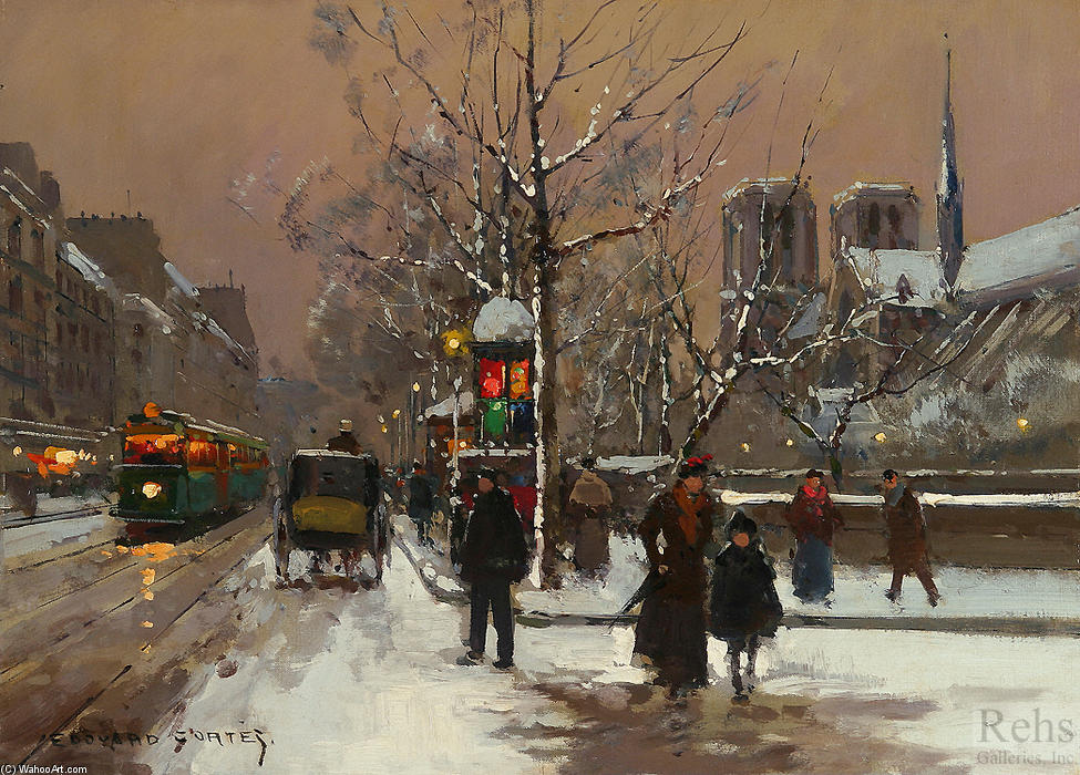 Quai De Montebello, Winter — Edouard Cortès