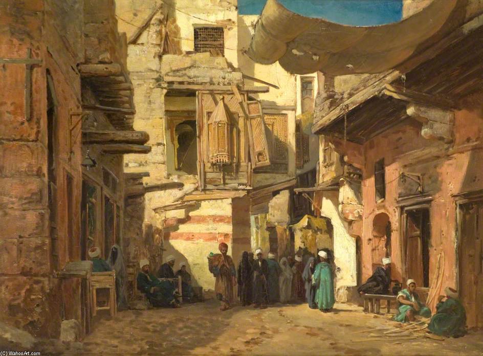A Street In The Hassonayn Quarter, Cairo — John Varley Ii (der Jüngere)