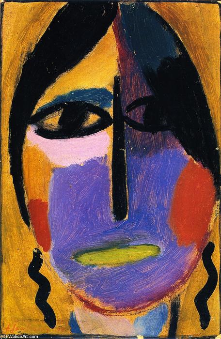 Mystical Head: Raven's Wing Iii — Alexej Von Jawlensky