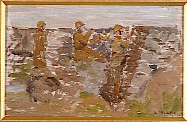 Mitrailleurs Belges Au Parapet, Ramscapelle, 21 Novembre 1916 — Joseph-félix Bouchor