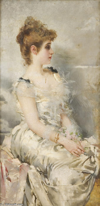 Giovane Donna (also Known As Portrait De Jeune Femme) — Vittorio Matteo Corcos