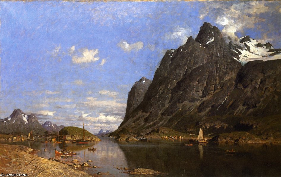 Fishing Settlement In The Lofoton Islands — Adelsteen Normann